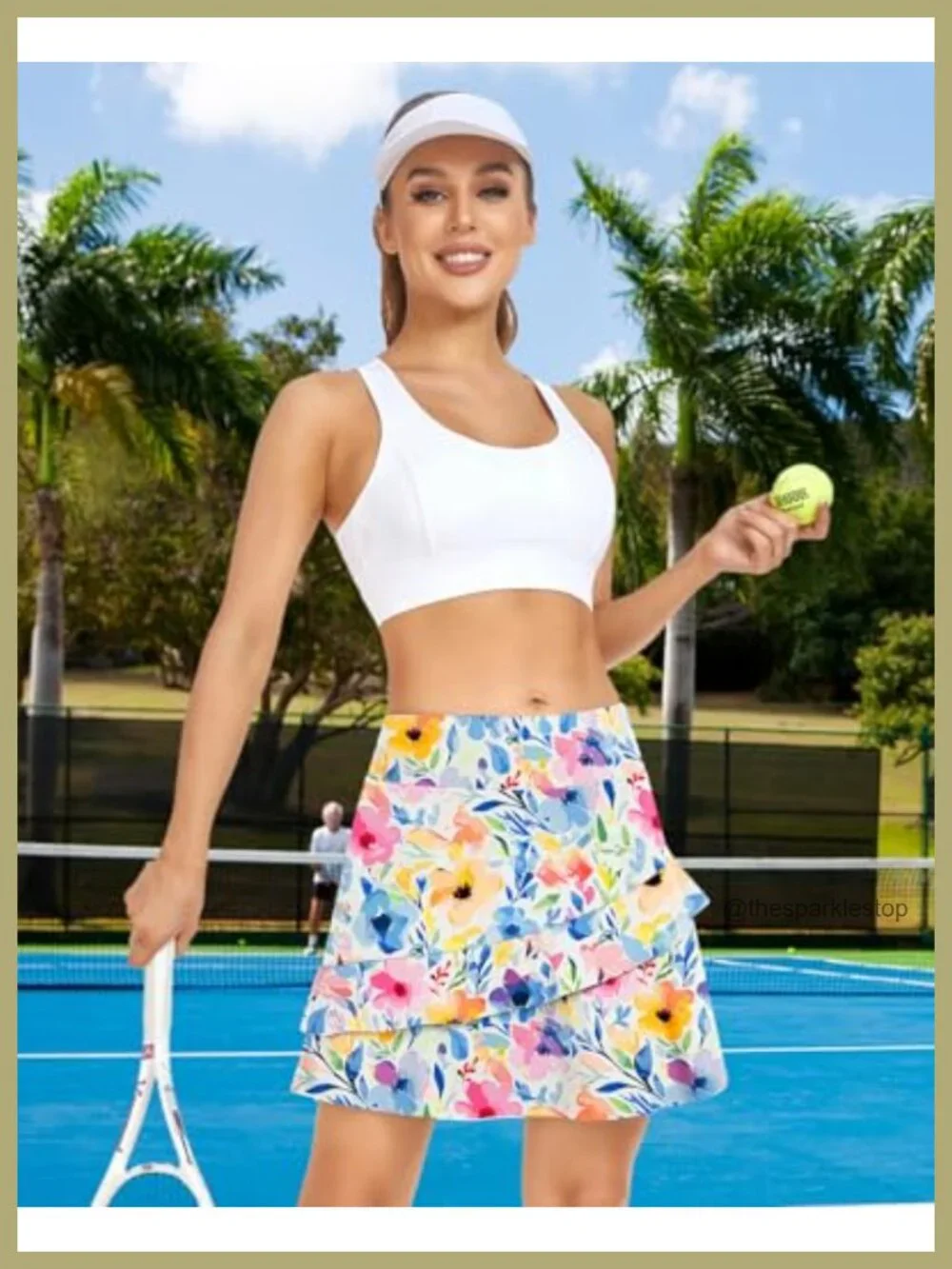 Pleated Tennis Skort with Pockets High Waisted Athletic Golf Skirt
